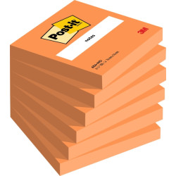 CONFEZIONE DA 6 BLOCCHETTI DI POST-IT DA 100 FOGLIETTI ADESIVI RIPOSIZIONABILI - 76X76 MM - ARANCIONE