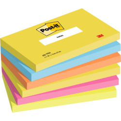 CONFEZIONE DA 6 BLOCCHETTI DI POST-IT DA 100 FOGLIETTI ADESIVI RIPOSIZIONABILI