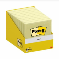 CONFEZIONE DA 10 BLOCCHETTI DI POST-IT DA 100 FOGLIETTI ADESIVI RIPOSIZIONABILI - 76X76 MM - GIALLO CHIARO