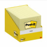 CONFEZIONE DA 10 BLOCCHETTI DI POST-IT DA 100 FOGLIETTI ADESIVI RIPOSIZIONABILI - 76X76 MM - GIALLO CHIARO
