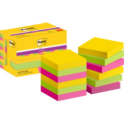 CONFEZIONE DA 12 BLOCCHETTI DI POST-IT SUPER STICKY DA 90 FOGLIETTI ADESIVI RIPOSIZIONABILI, 47,6X47,6 MM