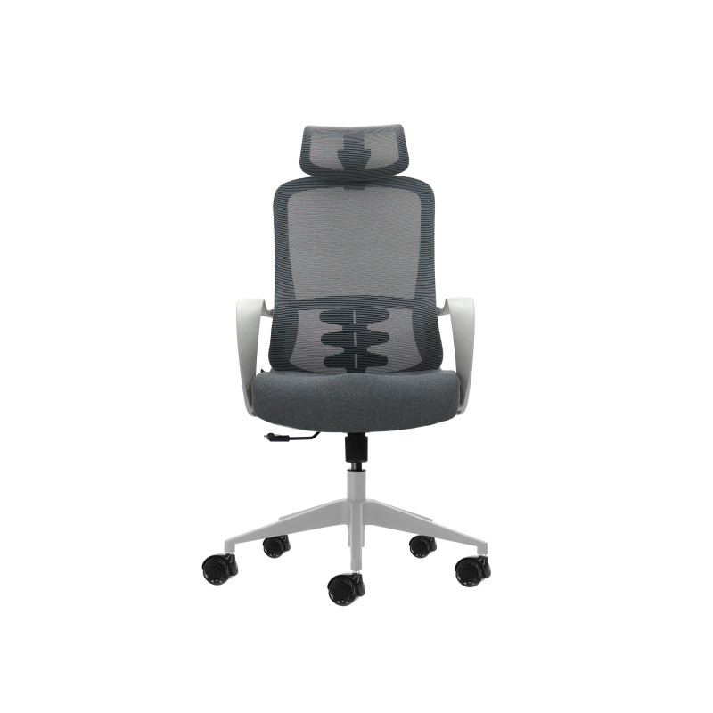 SEDIA DA UFFICIO ERGONOMICA OQONOS CHERG 008 CON POGGIATESTA CERVICALE - GRIGIO