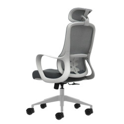 SEDIA DA UFFICIO ERGONOMICA OQONOS CHERG 008 CON POGGIATESTA CERVICALE - GRIGIO