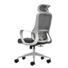 SEDIA DA UFFICIO ERGONOMICA OQONOS CHERG 008 CON POGGIATESTA CERVICALE - GRIGIO
