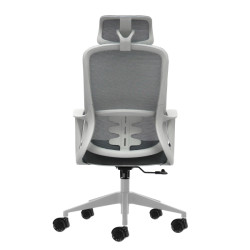 SEDIA DA UFFICIO ERGONOMICA OQONOS CHERG 008 CON POGGIATESTA CERVICALE - GRIGIO