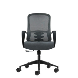 SEDIA DA UFFICIO ERGONOMICA OQONOS CHERG 007 - GRIGIO CON STRUTTURA NERA
