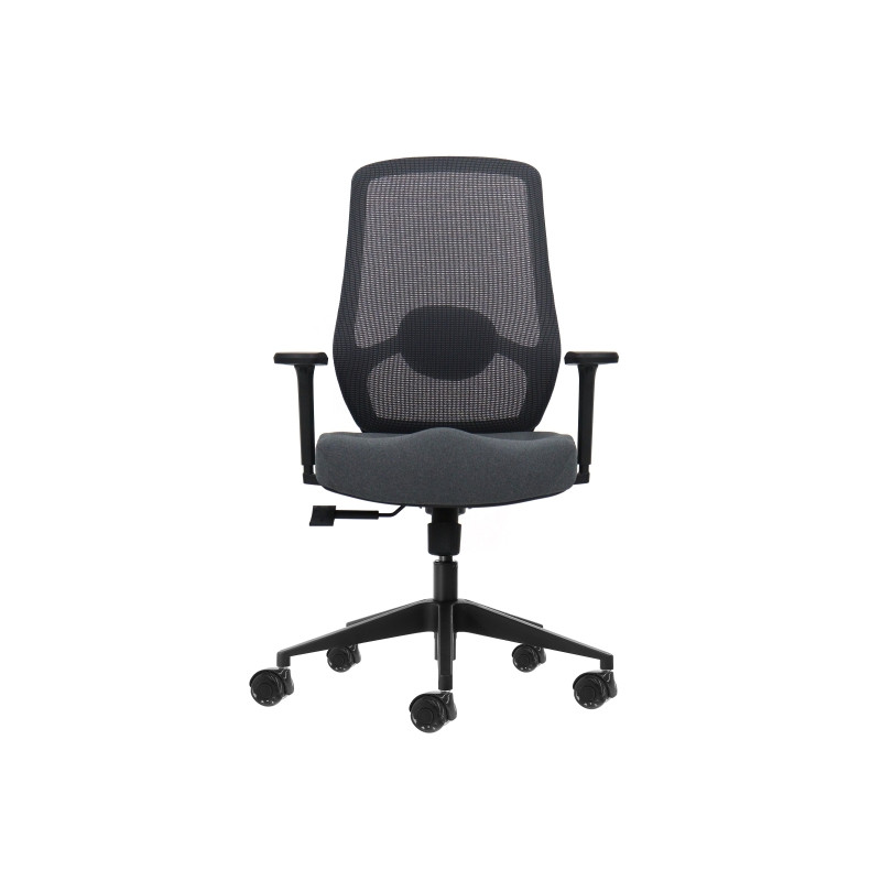 SEDIA DA UFFICIO ERGONOMICA OQONOS CHERG 025 - GRIGIO CON STRUTTURA NERA