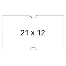 CONFEZIONE DA 6000 ETICHETTE BIANCHE APLI PER ETICHETTATRICI A RIGA SINGOLA - FORMATO 21 X 12 MM