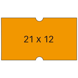 CONFEZIONE DA 6 ROTOLI DI ETICHETTE ARANCIONI APLI 21X12MM PER ETICHETTATRICI A RIGA SINGOLA - 1000 ETICHETTE/ROTOLO