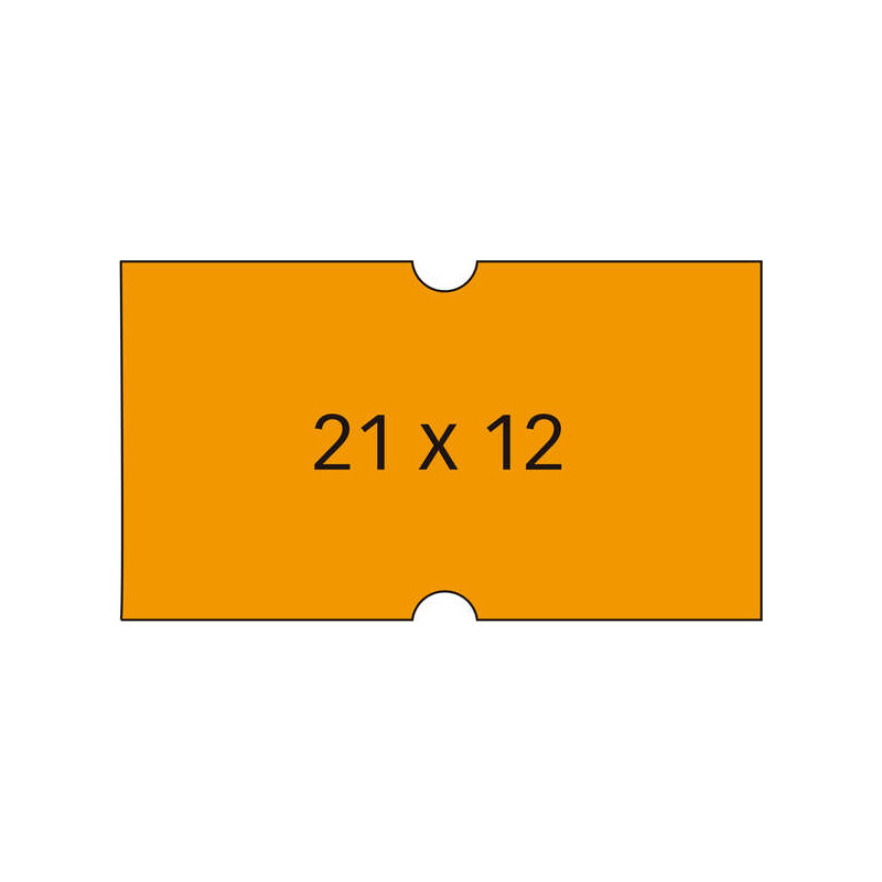 CONFEZIONE DA 6 ROTOLI DI ETICHETTE ARANCIONI APLI 21X12MM PER ETICHETTATRICI A RIGA SINGOLA - 1000 ETICHETTE/ROTOLO