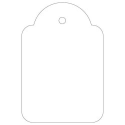 CONFEZIONE DA 500 ETICHETTE APLI 36X53MM - FORO PREFORATO - CON FILO DI POLIESTERE BIANCO - COLORE BIANCO