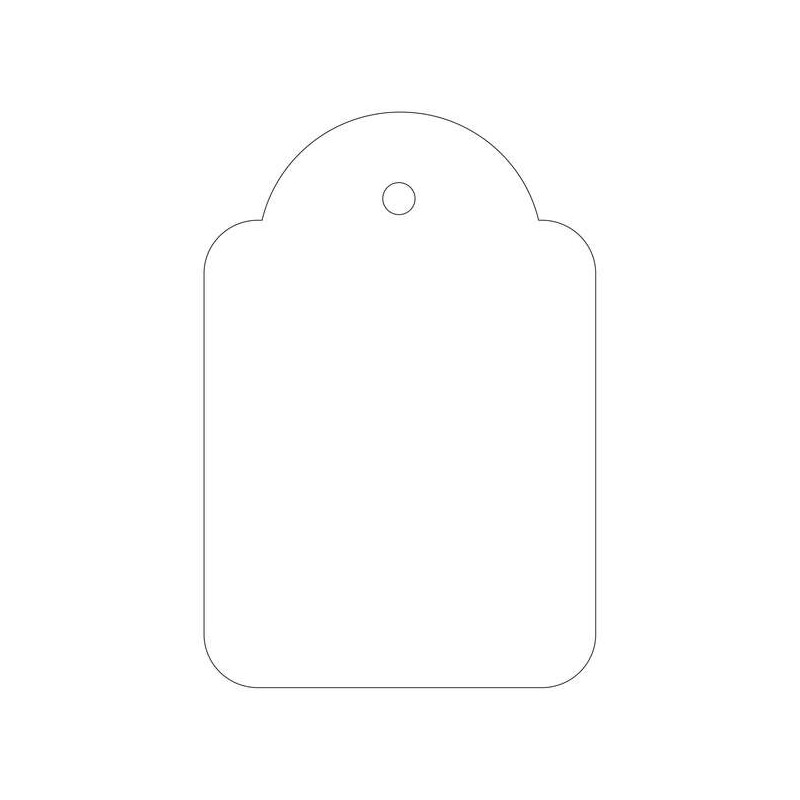 CONFEZIONE DA 500 ETICHETTE APLI 36X53MM - FORO PREFORATO - CON FILO DI POLIESTERE BIANCO - COLORE BIANCO