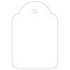 CONFEZIONE DA 500 ETICHETTE APLI 36X53MM - FORO PREFORATO - CON FILO DI POLIESTERE BIANCO - COLORE BIANCO