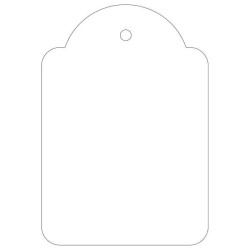 CONFEZIONE DA 400 CARTELLINI APLI 45X65MM - FORO PREFORATO - CON FILO DI POLIESTERE BIANCO - COLORE BIANCO