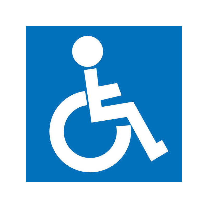 ADESIVO IN PVC APLI PER SEGNALETICA "BAGNO INVALIDI"