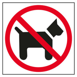 ADESIVO IN PVC APLI PER SEGNALETICA "VIETATO L'INGRESSO AI CANI"