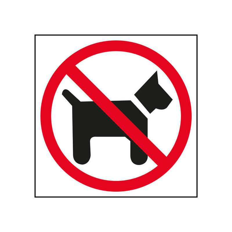 ADESIVO IN PVC APLI PER SEGNALETICA "VIETATO L'INGRESSO AI CANI"