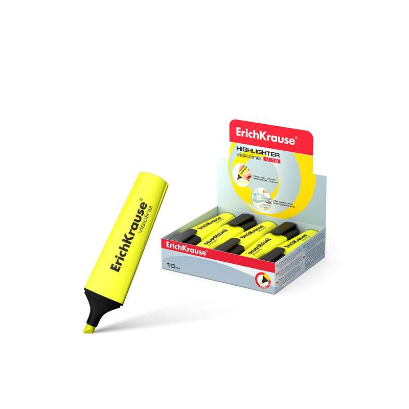 EVIDENZIATORE FLUORESCENTE ERICHKRAUSE VISIOLINE V-12 - GIALLO