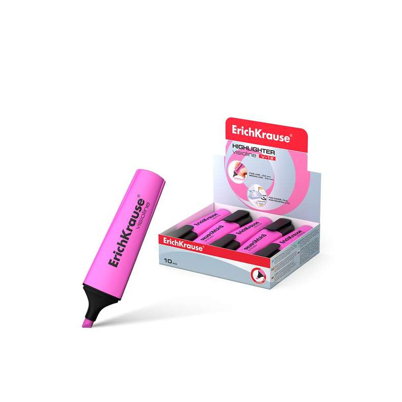 EVIDENZIATORE FLUORESCENTE ERICHKRAUSE VISIOLINE V-12 - ROSA