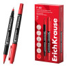 PENNARELLO INDELEBILE A DOPPIA PUNTA ERICHKRAUSE DOUBLE P-80 - PUNTA DA 1,65 MM E DA 0,45 MM - ROSSO