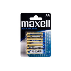 CONFEZIONE DA 4 BATTERIE ALCALINE MAXELL LR06 AA DA 1,5 V
